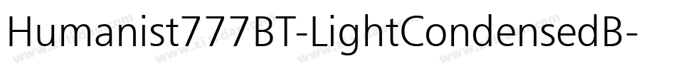 Humanist777BT-LightCondensedB字体转换