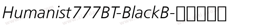 Humanist777BT-BlackB字体转换
