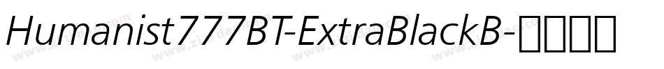 Humanist777BT-ExtraBlackB字体转换