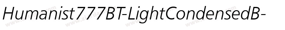 Humanist777BT-LightCondensedB字体转换