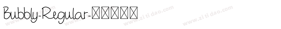 Bubbly-Regular字体转换