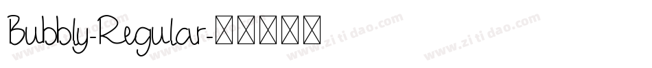 Bubbly-Regular字体转换