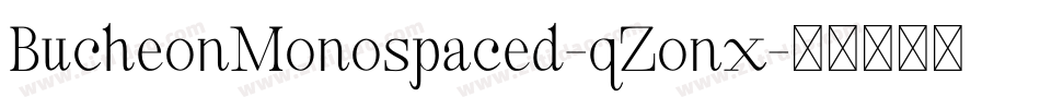 BucheonMonospaced-qZonx字体转换