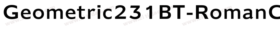 Geometric231BT-RomanC字体转换