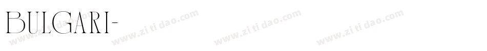 bulgari字体转换