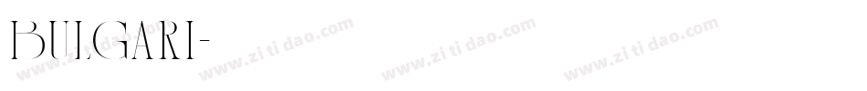 bulgari字体转换