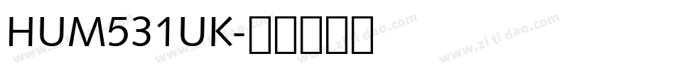 HUM531UK字体转换