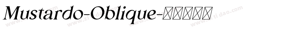 Mustardo-Oblique字体转换