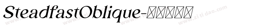 SteadfastOblique字体转换
