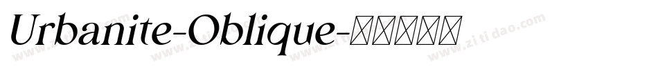 Urbanite-Oblique字体转换