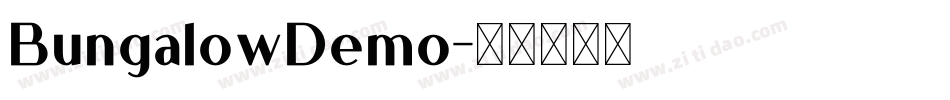 BungalowDemo字体转换