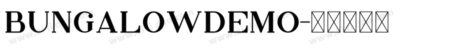 BungalowDemo字体转换