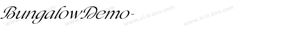 BungalowDemo字体转换