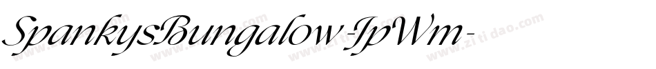 SpankysBungalow-JpWm字体转换