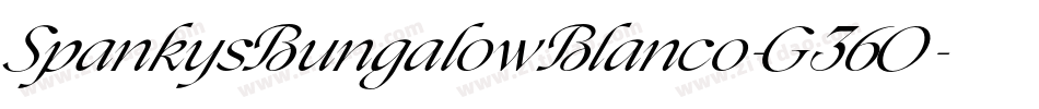 SpankysBungalowBlanco-G36O字体转换