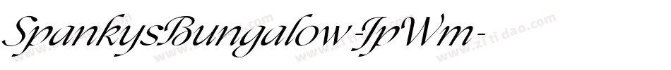 SpankysBungalow-JpWm字体转换