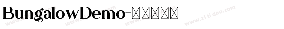 BungalowDemo字体转换