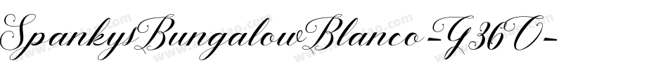 SpankysBungalowBlanco-G36O字体转换
