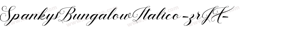 SpankysBungalowItalico-zrJX字体转换