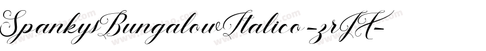 SpankysBungalowItalico-zrJX字体转换