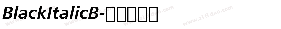 BlackItalicB字体转换