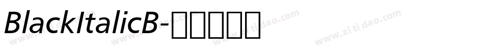 BlackItalicB字体转换