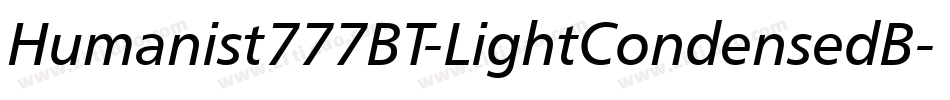 Humanist777BT-LightCondensedB字体转换