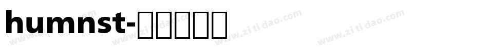 humnst字体转换