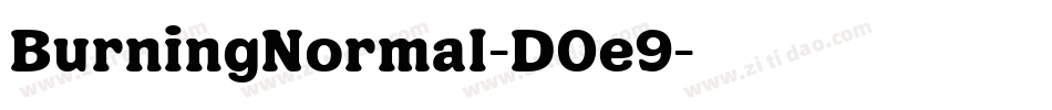 BurningNormal-D0e9字体转换