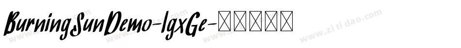 BurningSunDemo-lgxGe字体转换