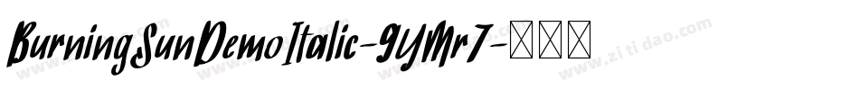 BurningSunDemoItalic-9YMr7字体转换