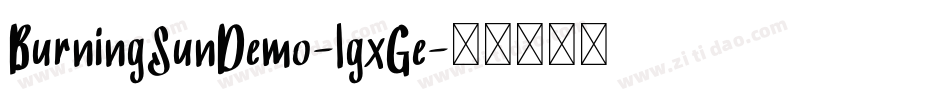 BurningSunDemo-lgxGe字体转换