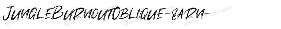 JungleBurnoutOblique-8arn字体转换
