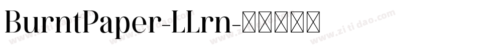 BurntPaper-LLrn字体转换