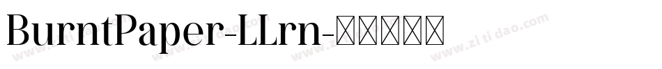 BurntPaper-LLrn字体转换