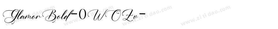 GlamorBold-0WOZv字体转换