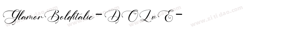 GlamorBolditalic-DOLvE字体转换
