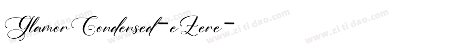 GlamorCondensed-eZere字体转换