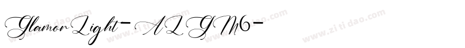 GlamorLight-ALGM6字体转换