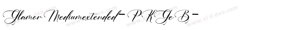 GlamorMediumextended-PKGeB字体转换
