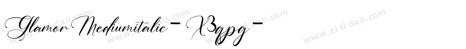 GlamorMediumitalic-X3qpg字体转换