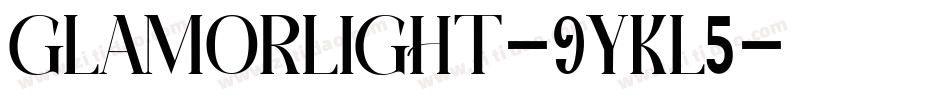 GlamorLight-9YKl5字体转换