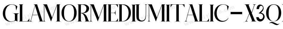 GlamorMediumitalic-X3qpg字体转换