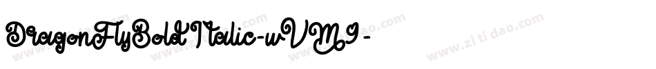 DragonFlyBoldItalic-wVM9字体转换