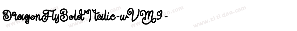 DragonFlyBoldItalic-wVM9字体转换