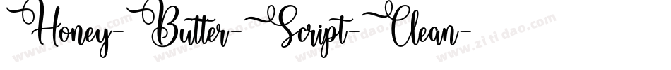 Honey-Butter-Script-Clean字体转换