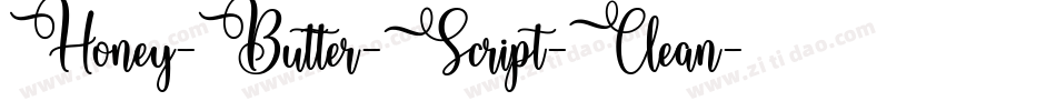 Honey-Butter-Script-Clean字体转换