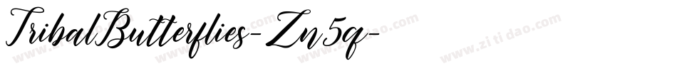 TribalButterflies-Zn5q字体转换