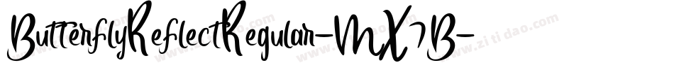ButterflyReflectRegular-MX7B字体转换