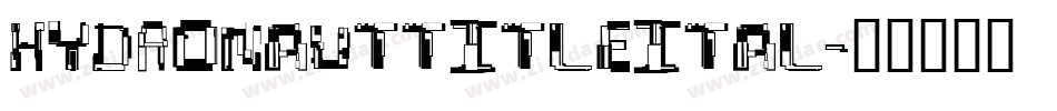hydronauttitleital字体转换